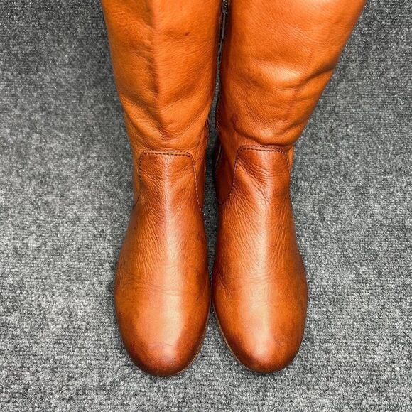 Frye Jillian Pull On Boots Women's Size 9 Brown Leather Inside Zip Tall Riding - Picture 4 of 16